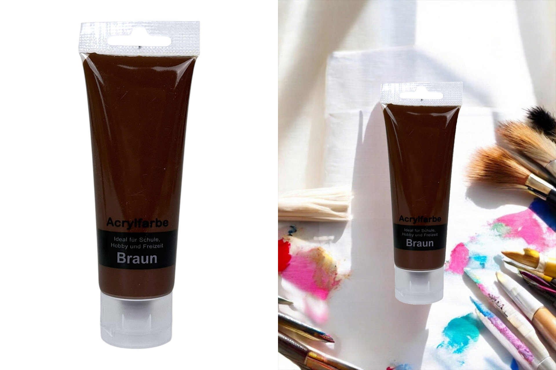 Acrylfarbe 75ml, braun