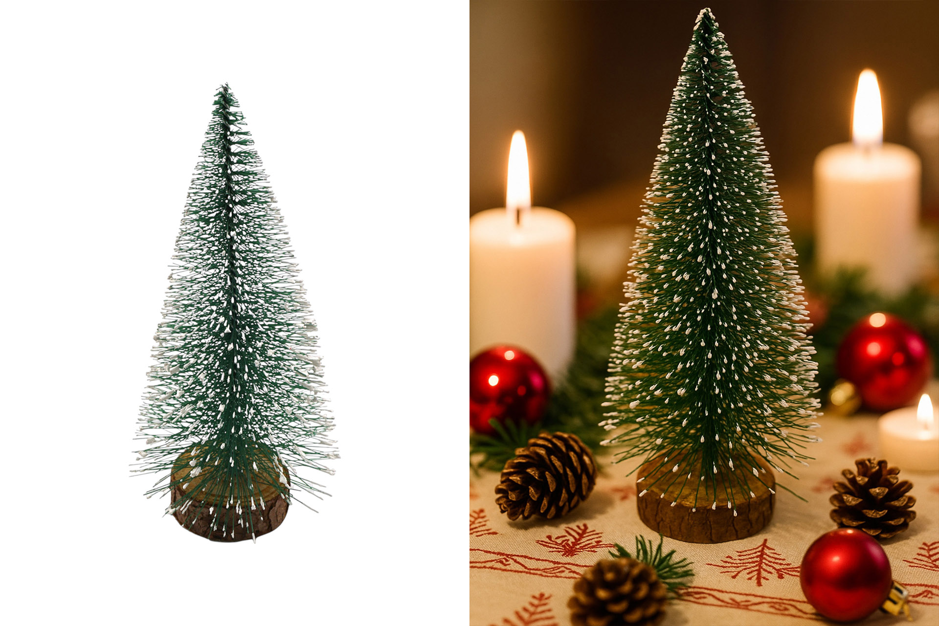 Deko Weihnachtsbaum 15cm mit Schnee
