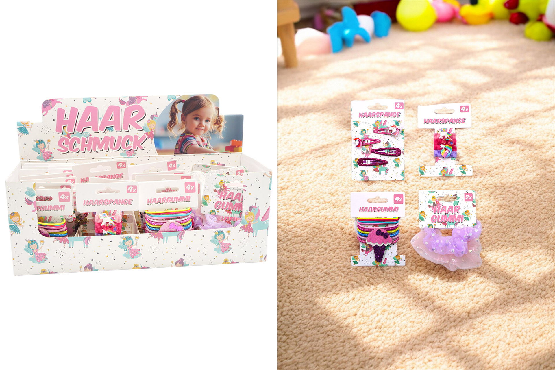 Haarschmuck "KIDS" Sortiment im Display, 14 fach sortiert