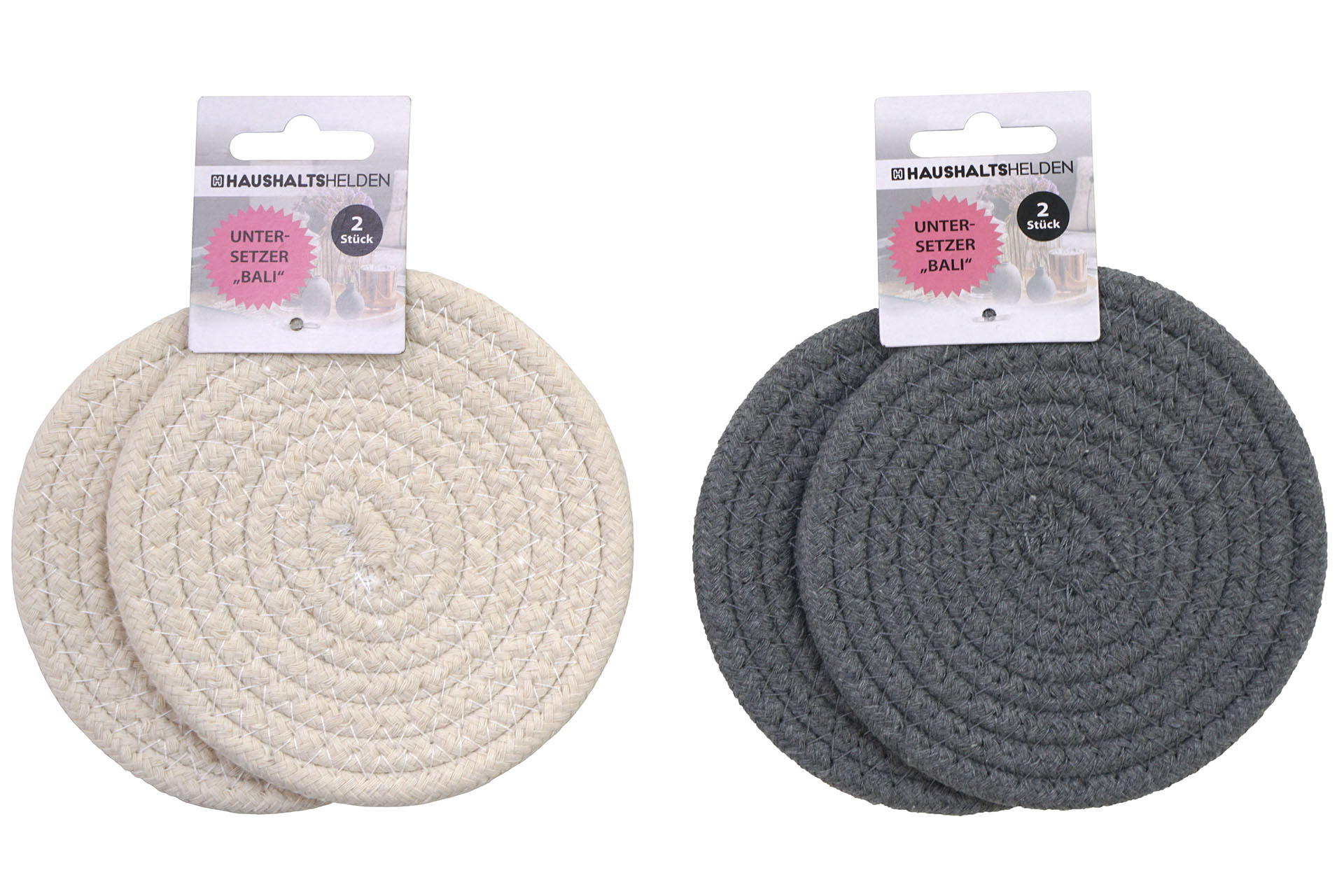 Untersetzer "Bali" Durchmesser 12cm, 2er, 2 Farben