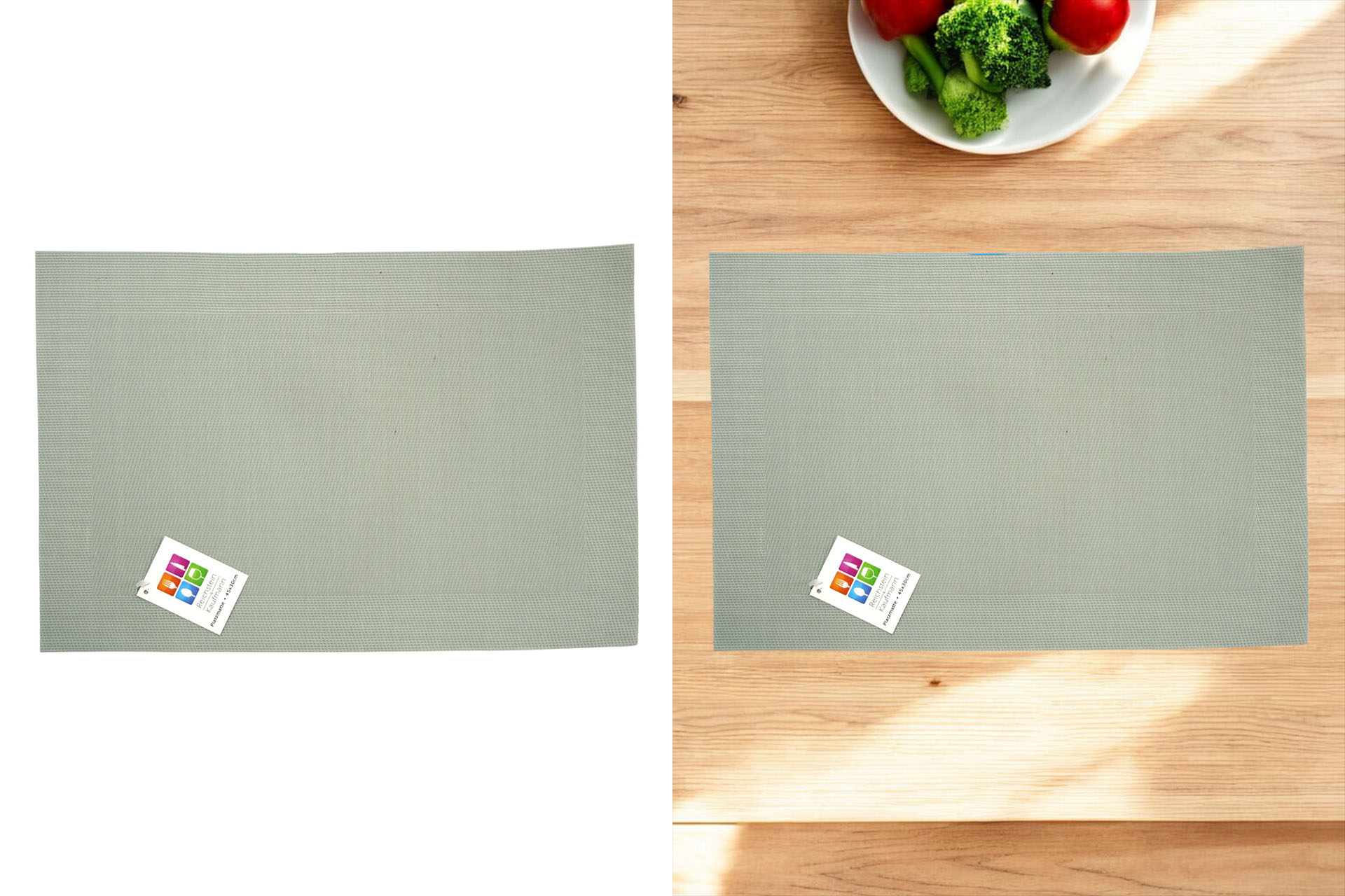 Platzset "Hampton" 45x30cm, PVC, Pastell mintgrün