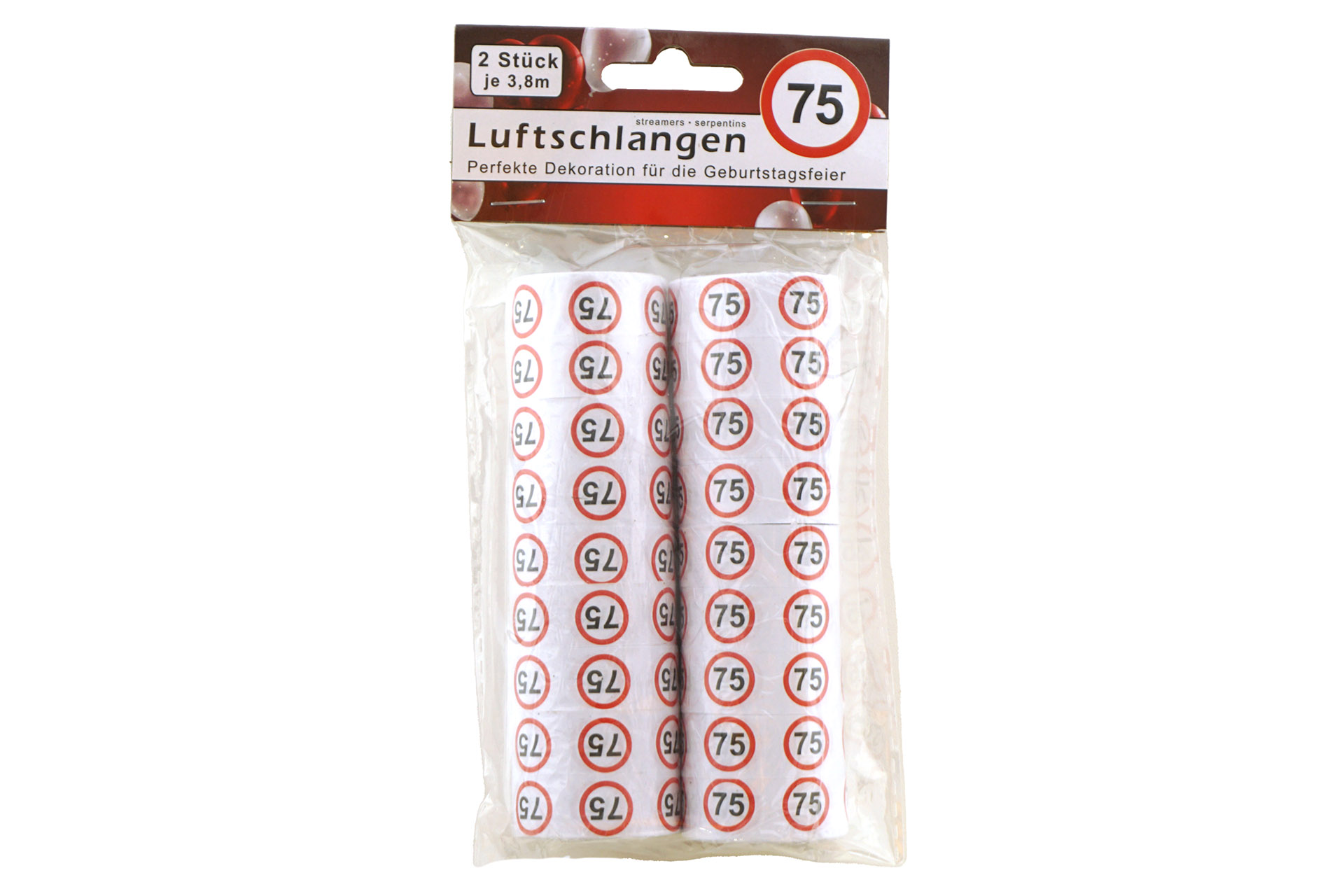 Jubiläums Sortiment Refill für Display Luftschlangen 2er "75"