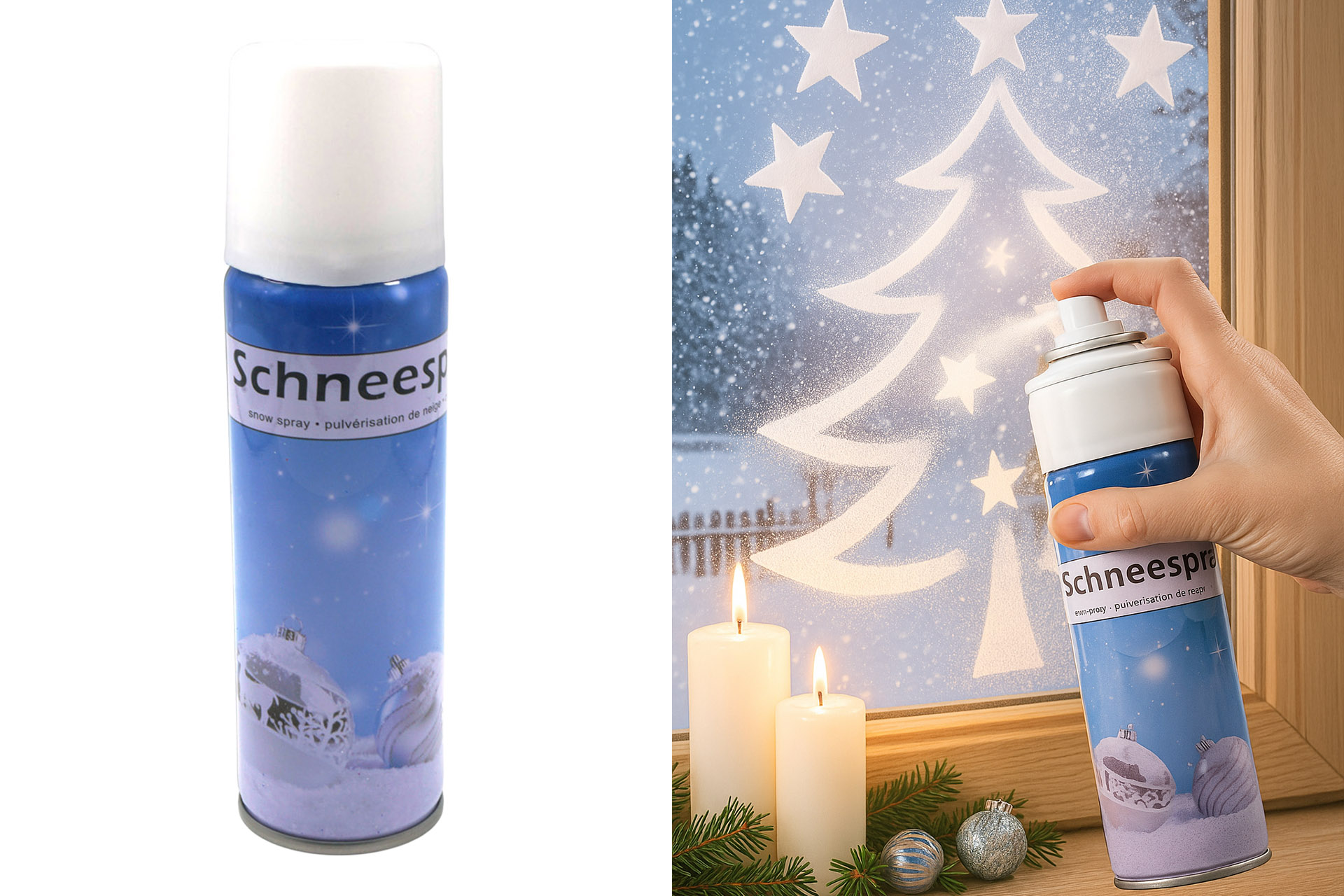 Spray Schneespray 150ml für Fenster, langlebig