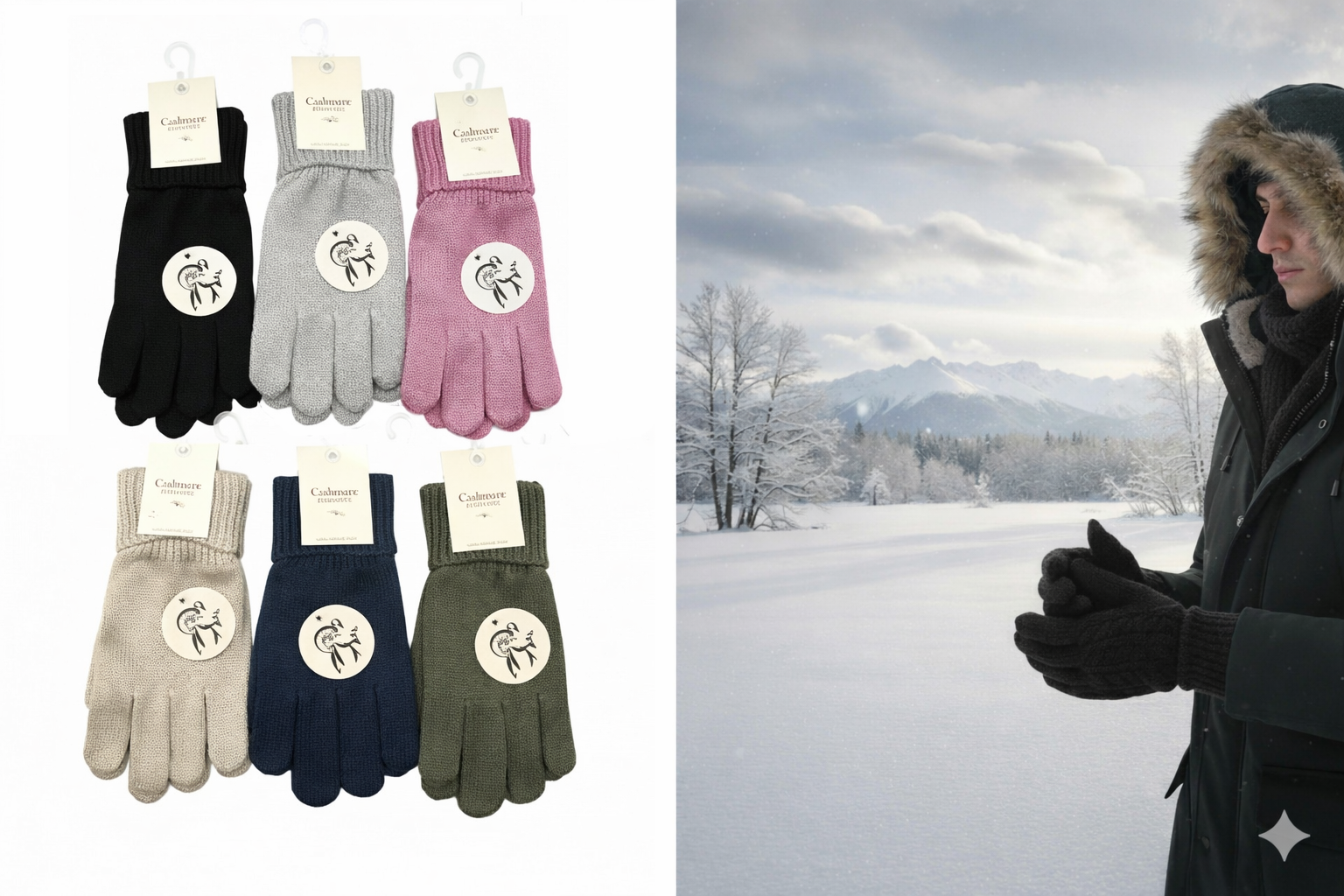 Handschuhe "Kaschmir" Premium, 4 Farben, Einheitsgröße