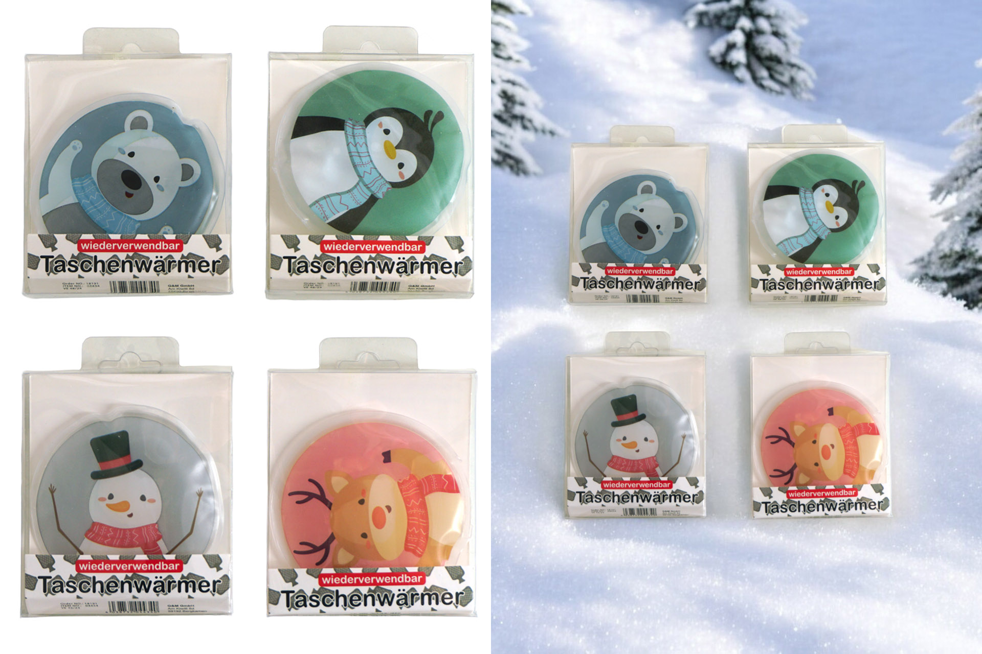 Taschenwärmer "Kinder", 4 Sprüche