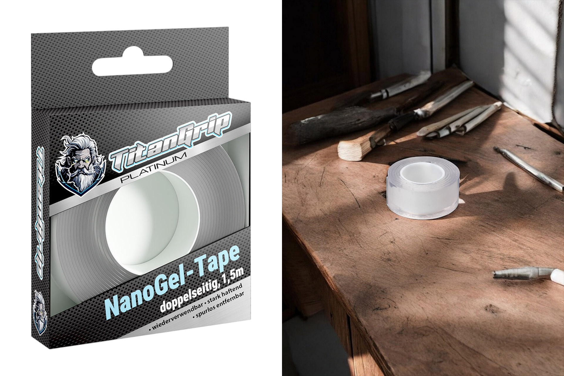 Nano Gel Tape doppelseitig, 1,5m x 1,3cm