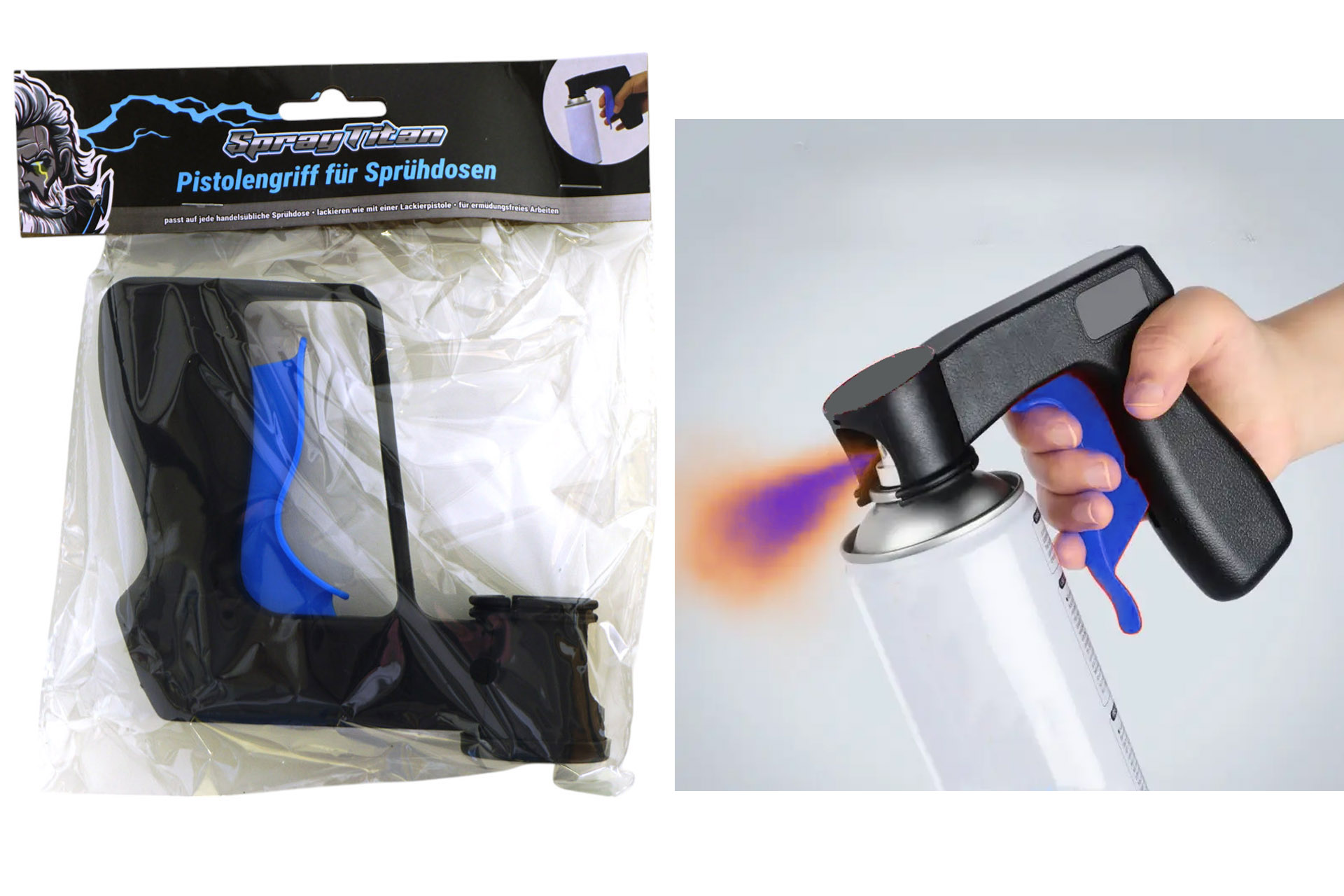 Sprühpistole/Pistolengriff für Sprühdosen, 14x12x4cm