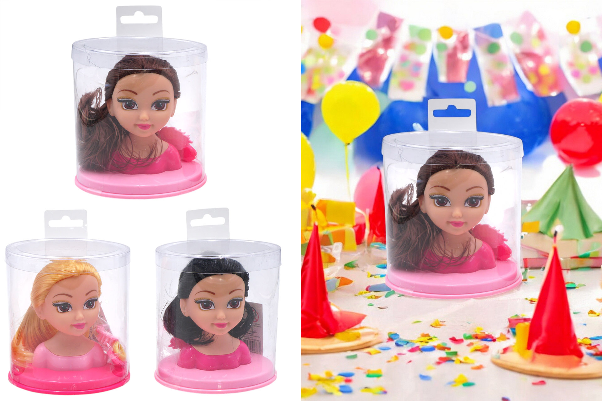 Puppe Maria "Styling Kopf", 3 Designs