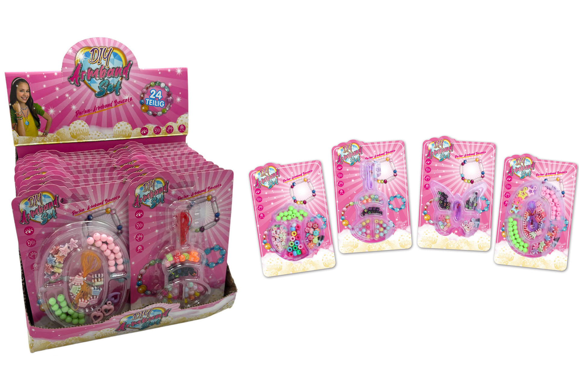 Armband Set DIY 4 Designs, im Display