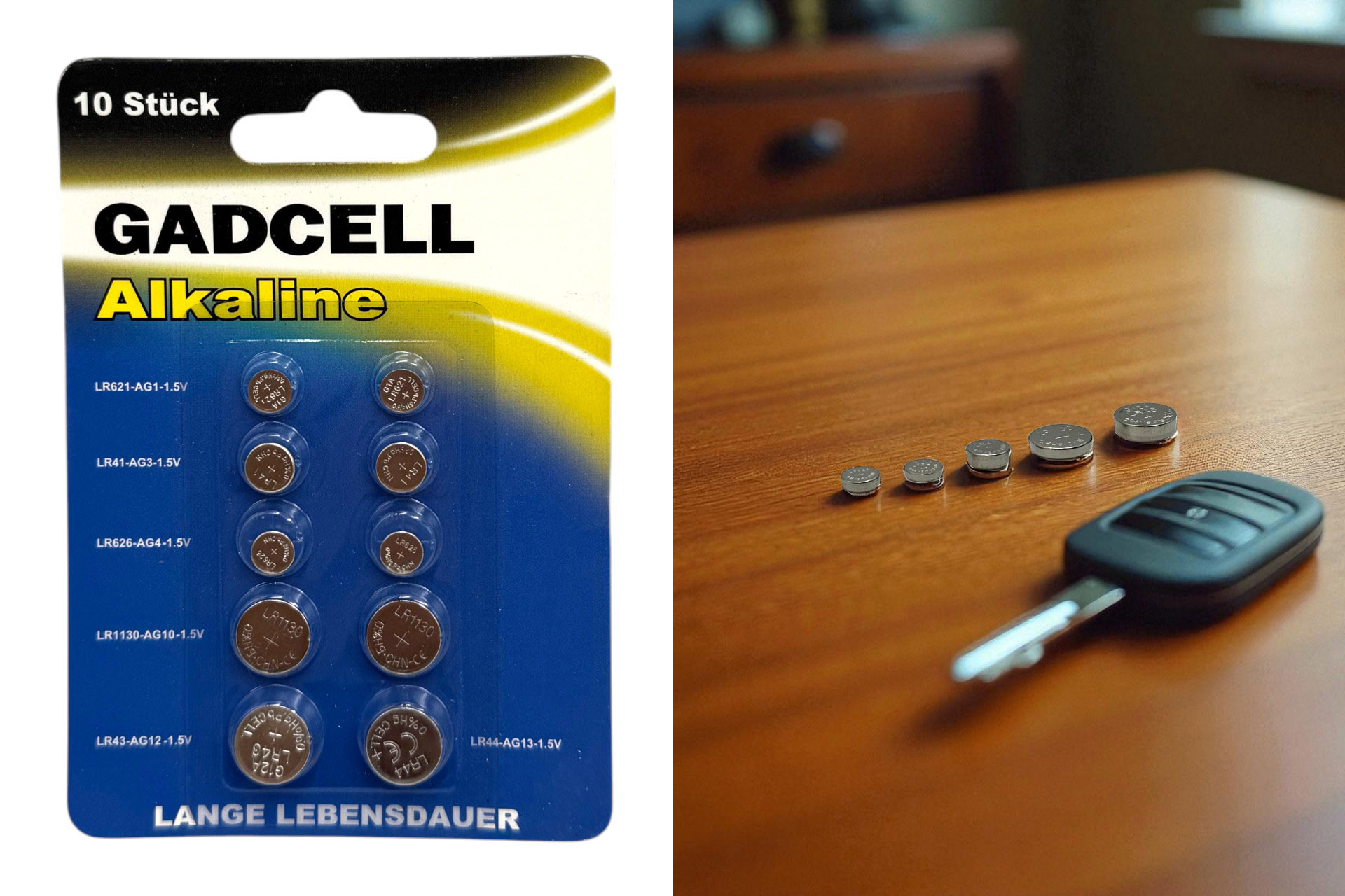 Knopfzelle Alkaline Sortiment 6-fach sortiert, 10er