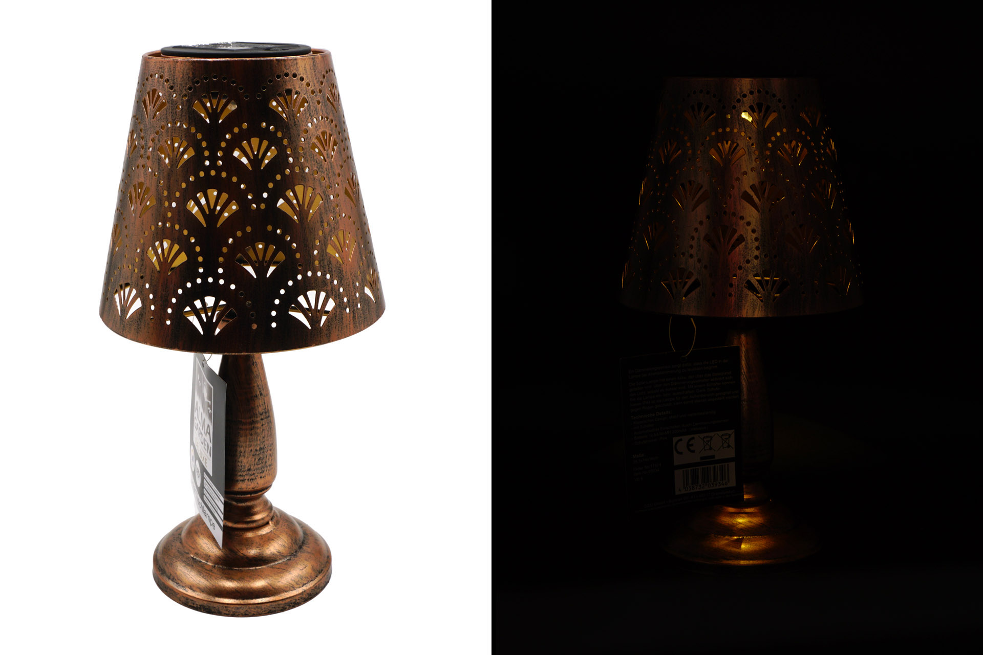 Solar Tischlampe "Deluxe", 28,5x14x14cm