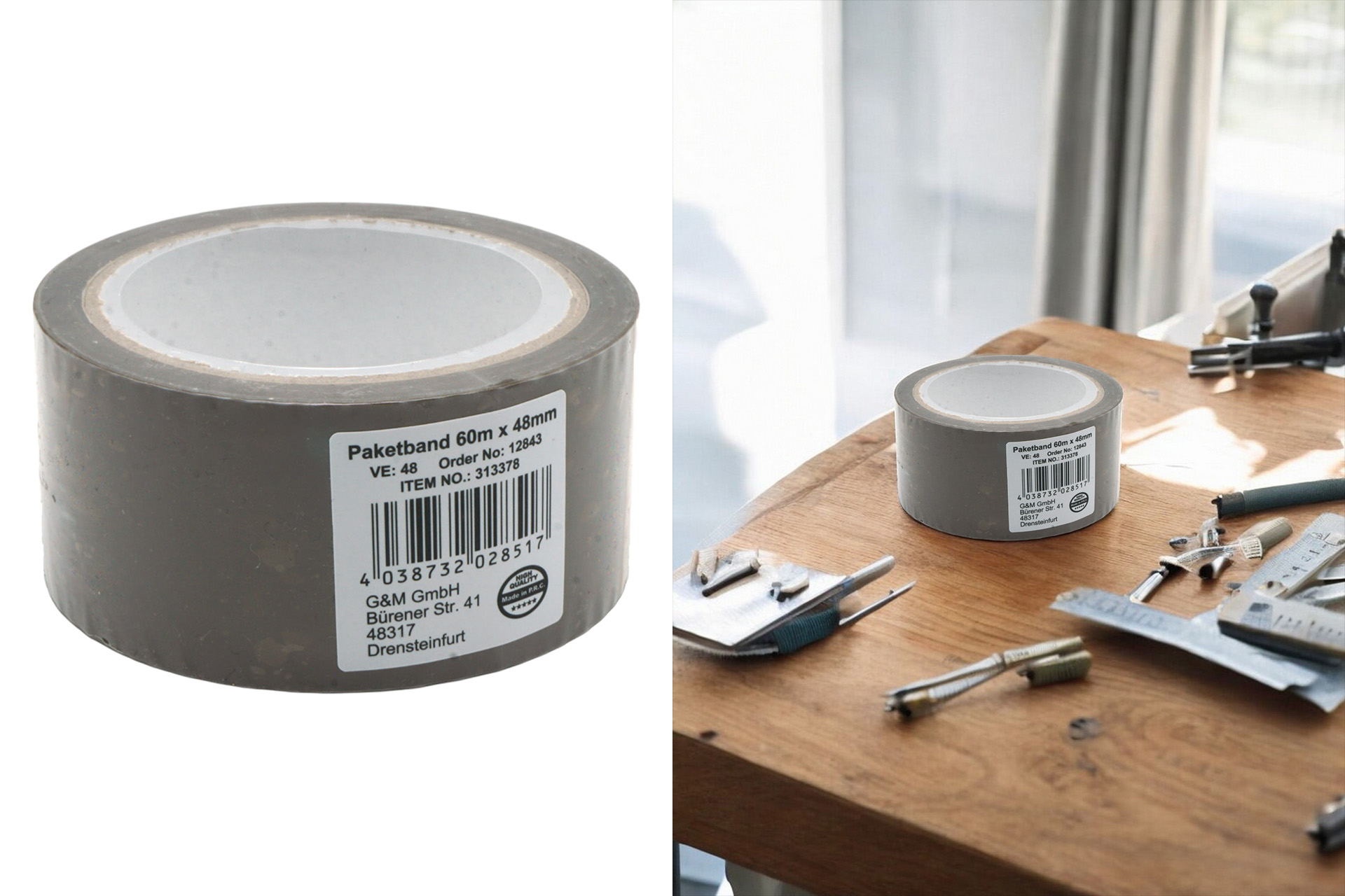 Klebeband Paketband 60mx48mm, braun