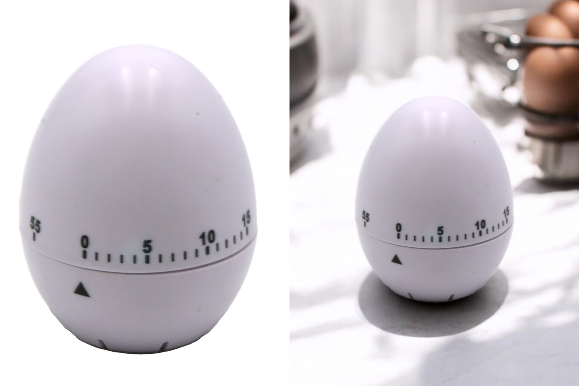 Eieruhr weiß, 6x8cm