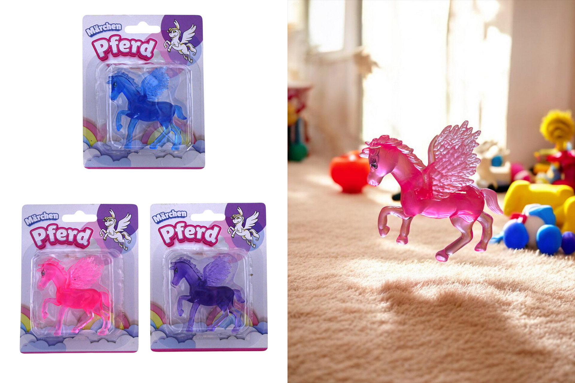 Spieltiere "Angle Horse", 3 Farben