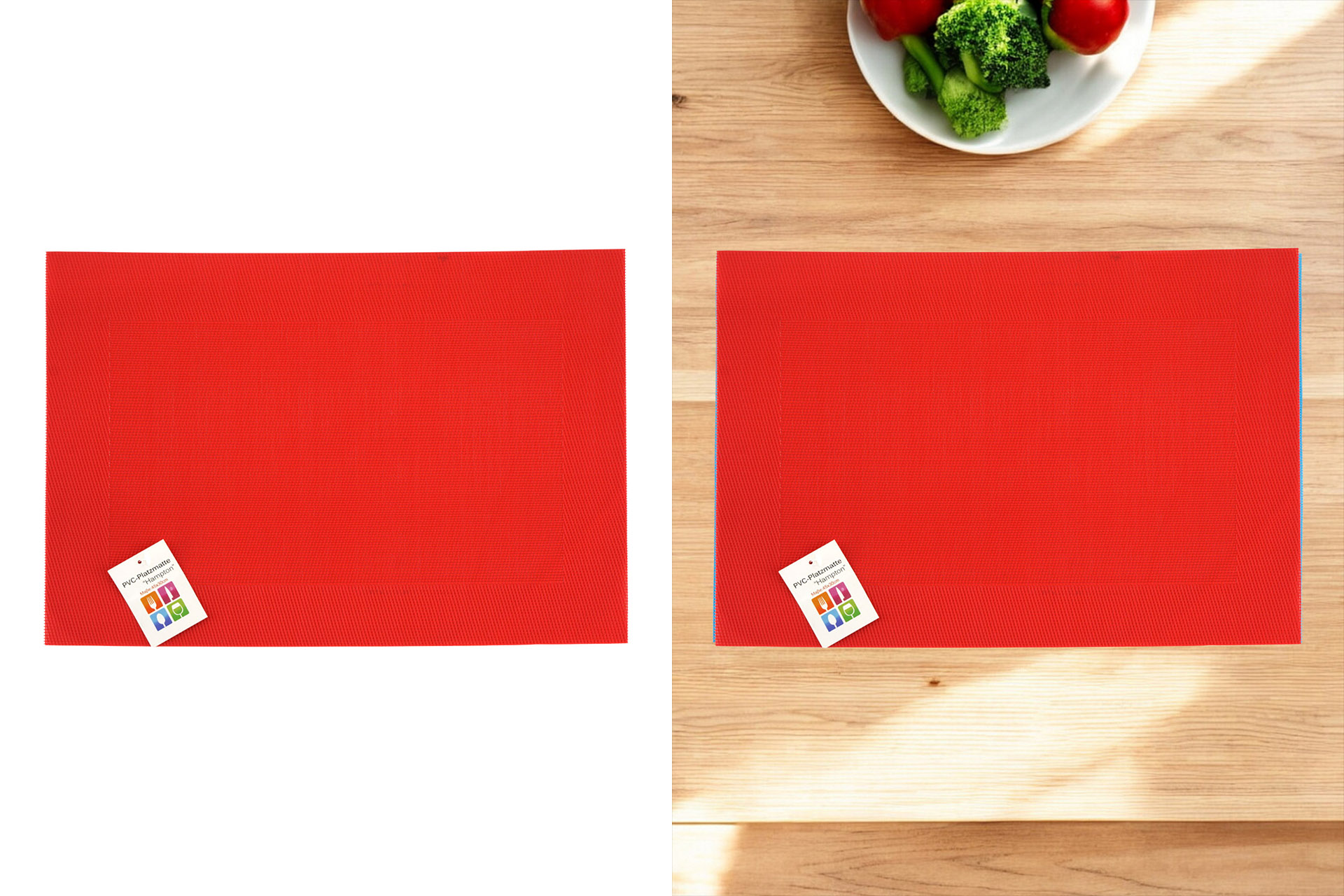 Platzset "Hampton" 45x30cm PVC, rot