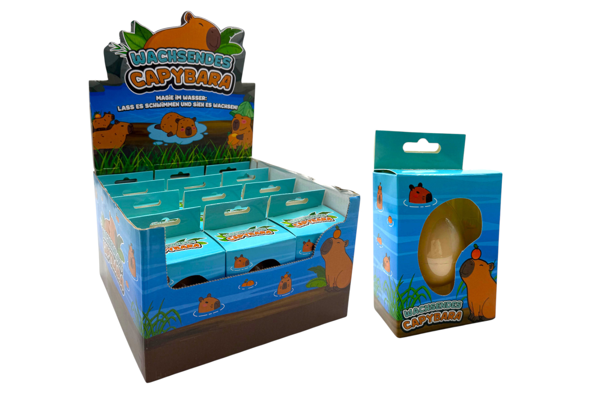 Spielzeug wachsendes Capybara, 6cm, im Display