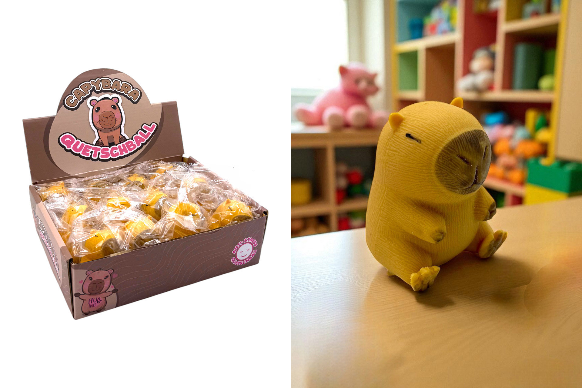 Quetschball Anti-stress "Capybara", 5,5x6cm