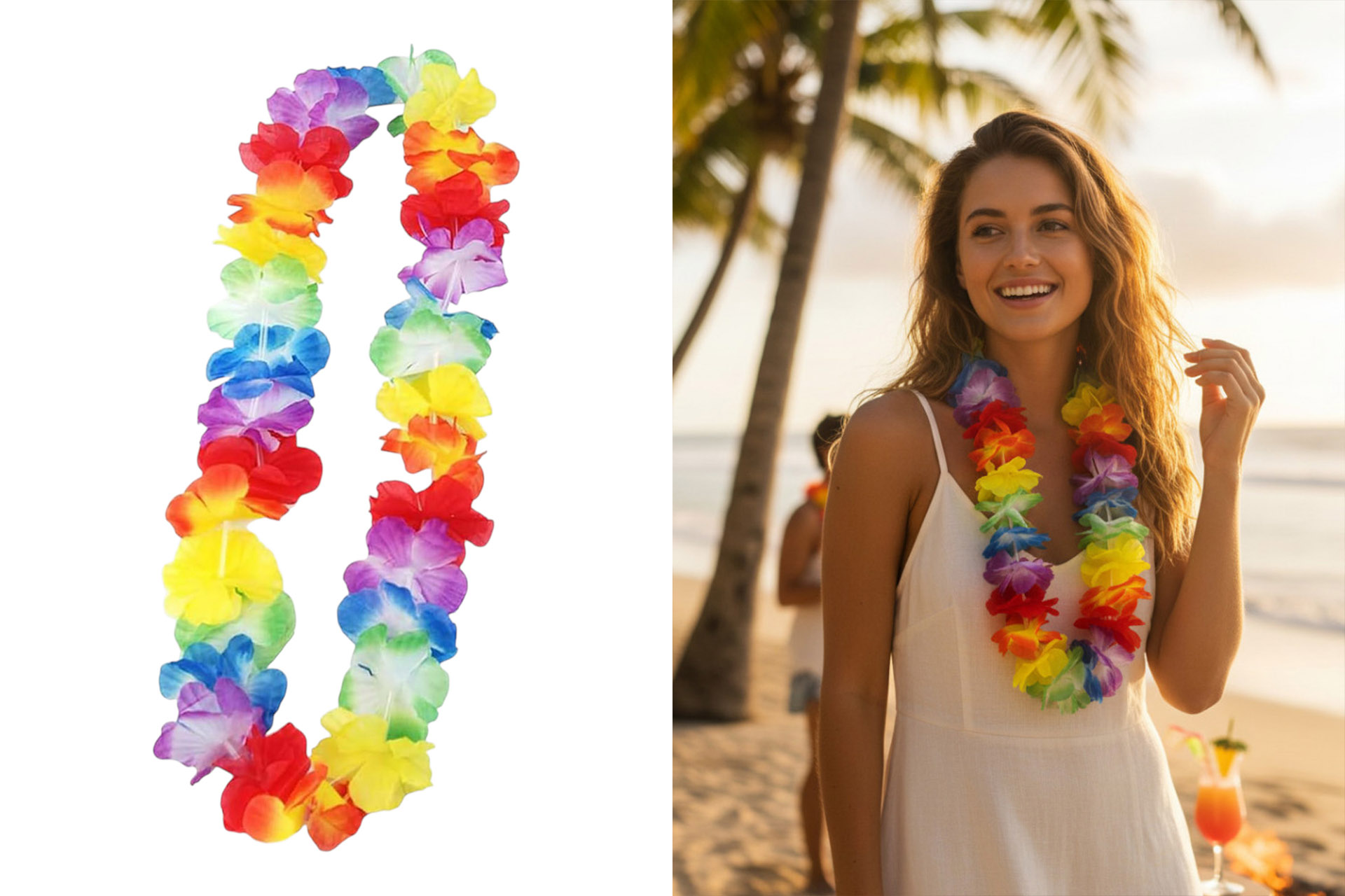 Halskette "Hawaii-Kette", bunt