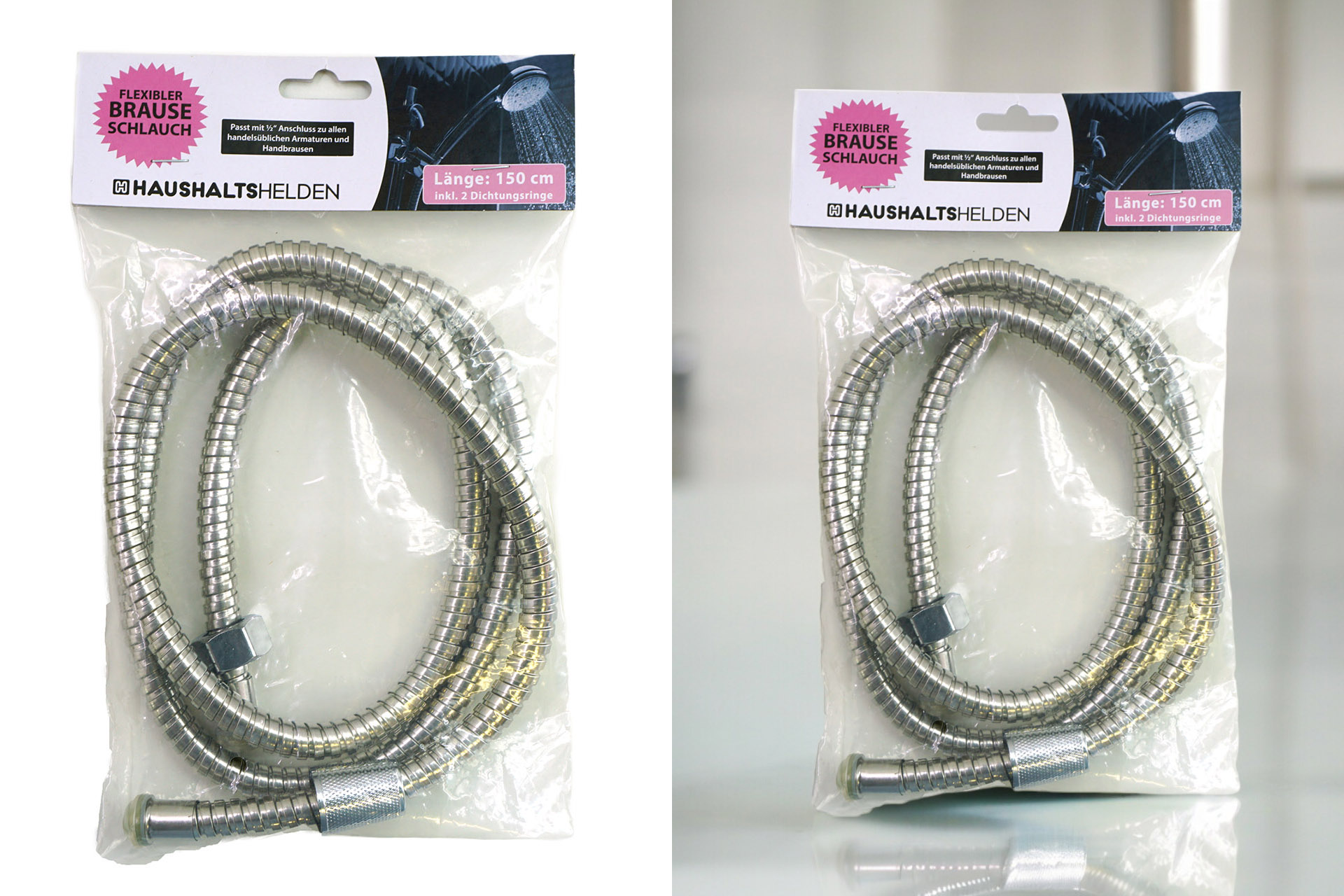 Duschschlauch 1,5m Chrom flexibel Ø 2cm