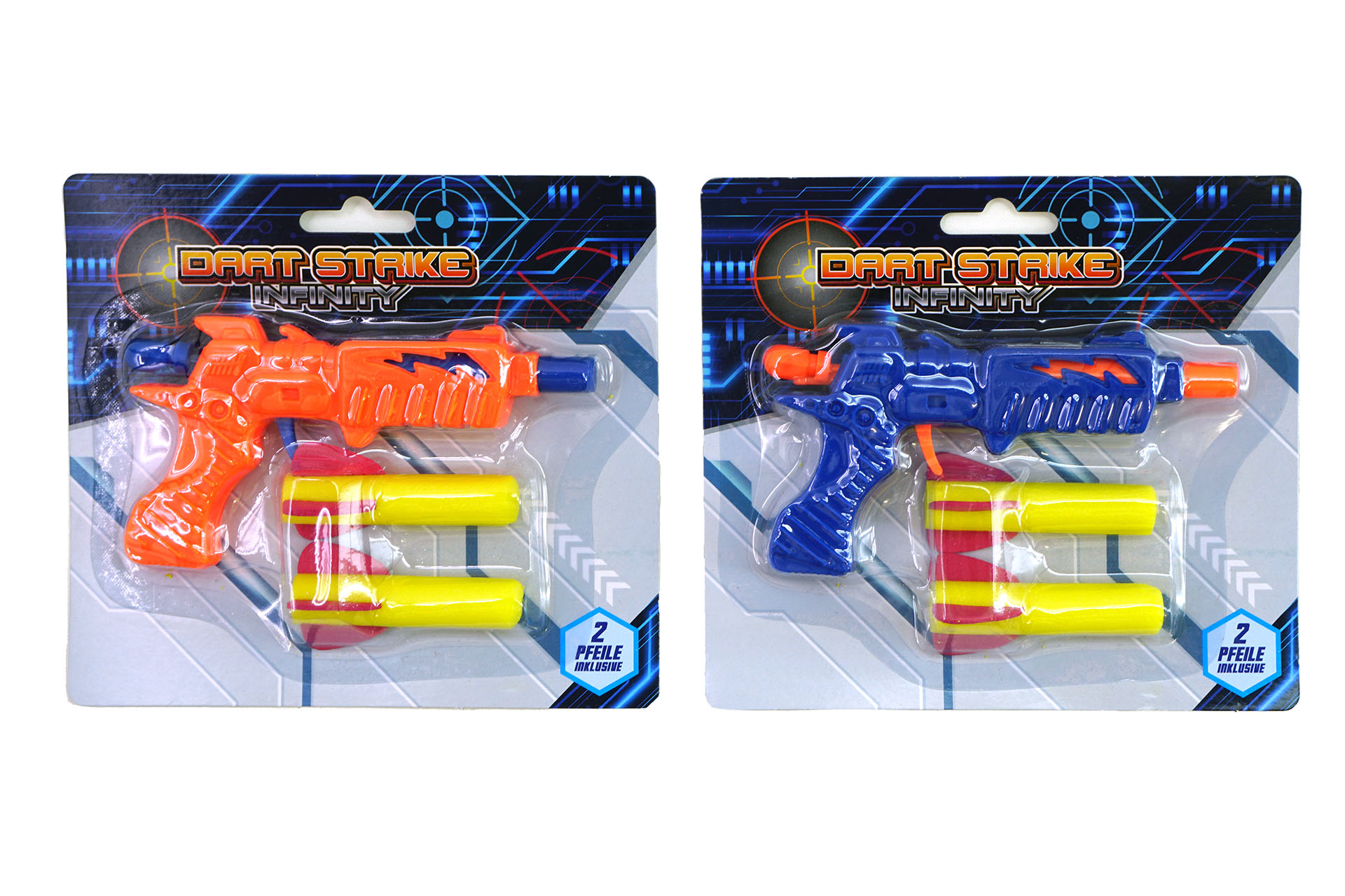 Spielzeug Pistole "Accuracy", mit 2 Schuss, 2 Farben