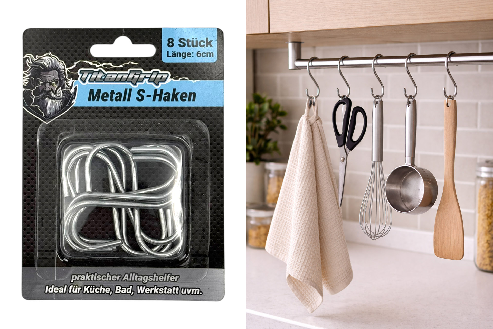 S-Haken Metall, 8er