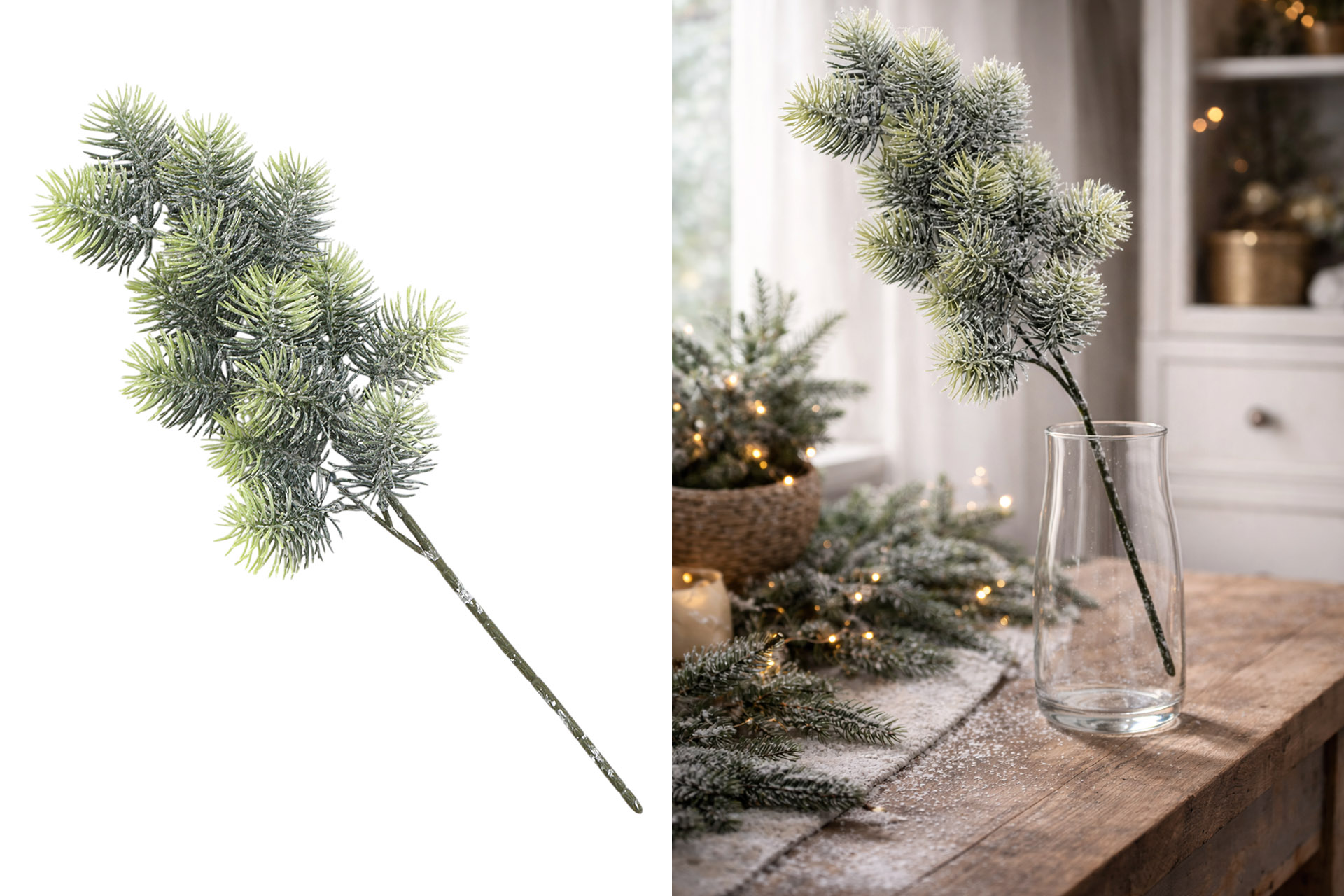 Weihnachtsdeko "Strauch", 47x15cm, grün