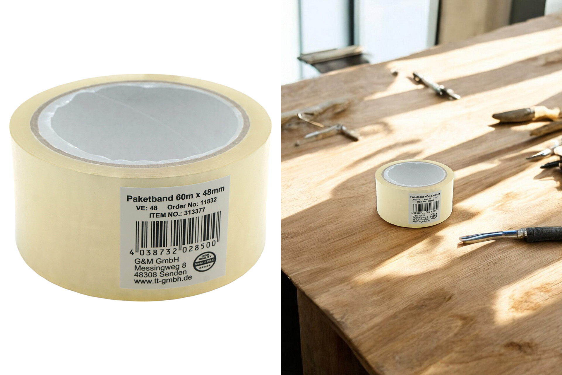 Klebeband Paketband 60mx48mm, transparent