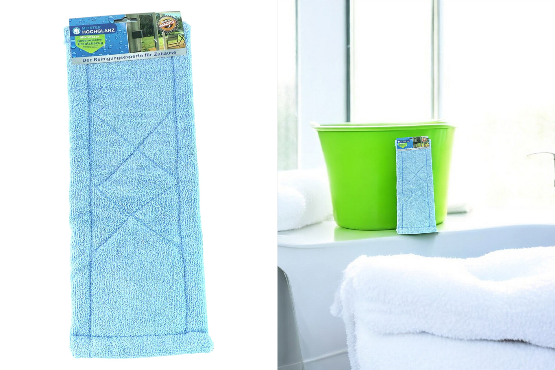 Bodenwischer Ersatzbezug blau 44x15cm, Mikrofaser