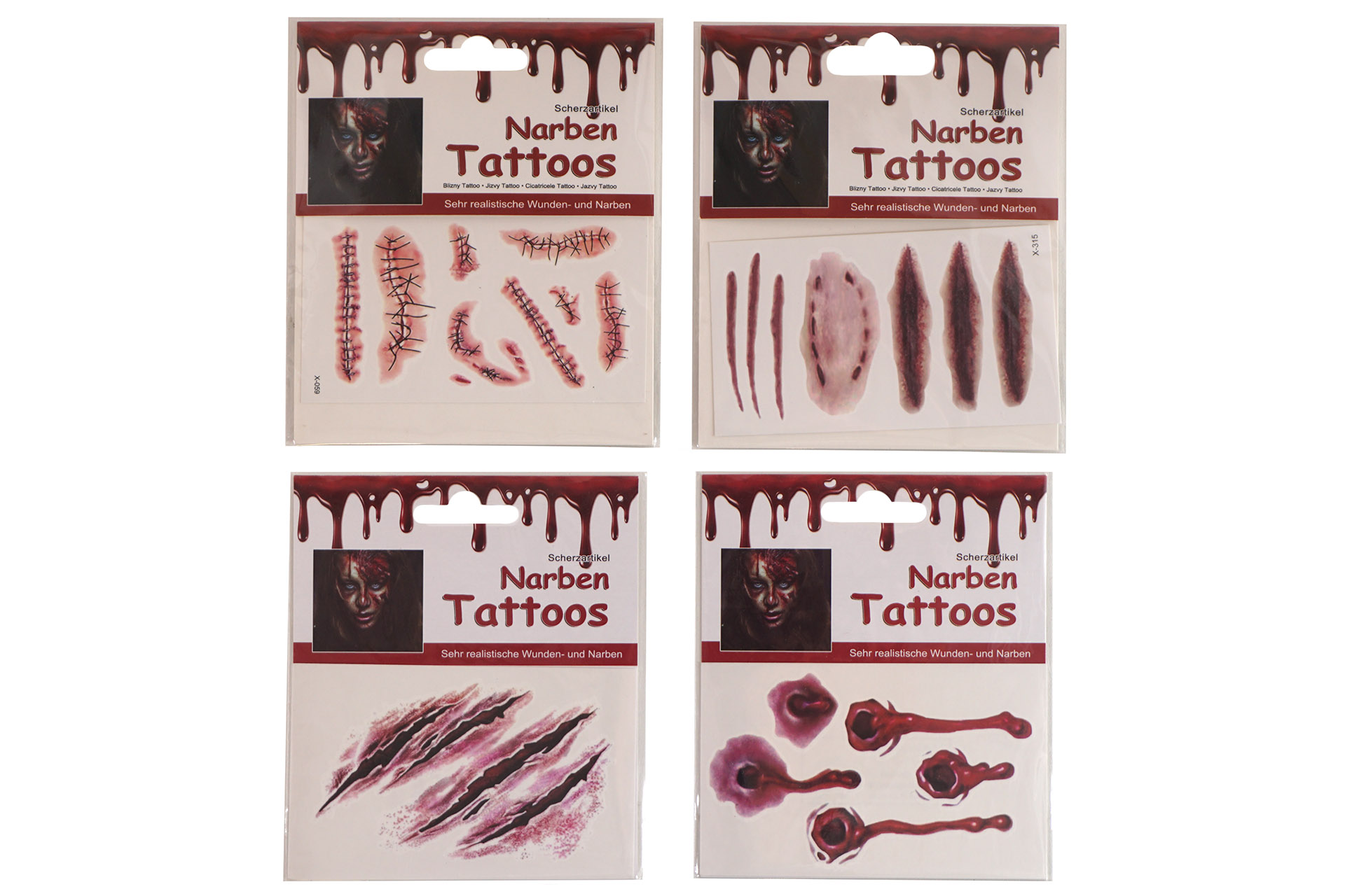 Narben Tattoo, 4 Designs