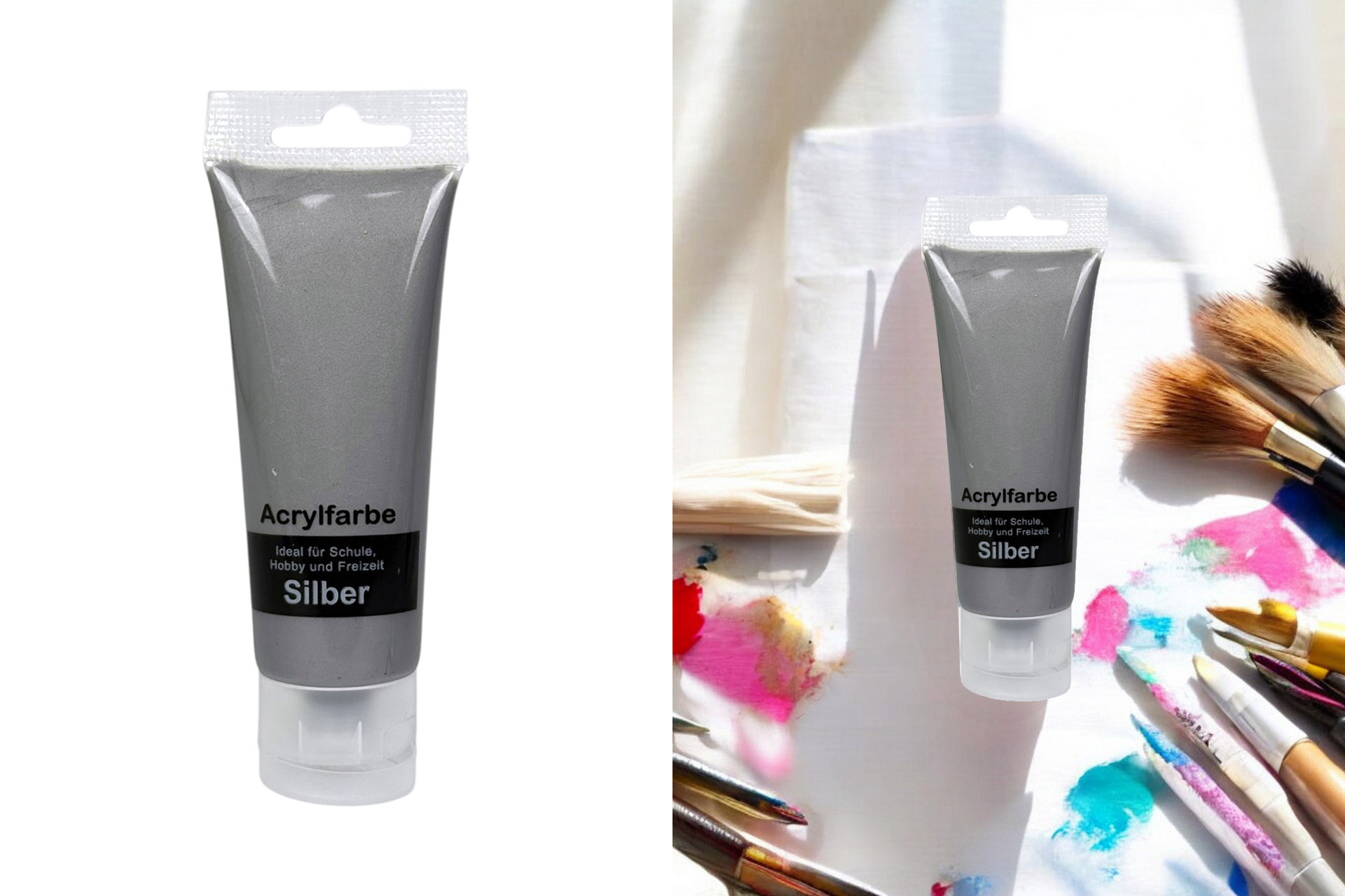 Acrylfarbe 75ml, silber